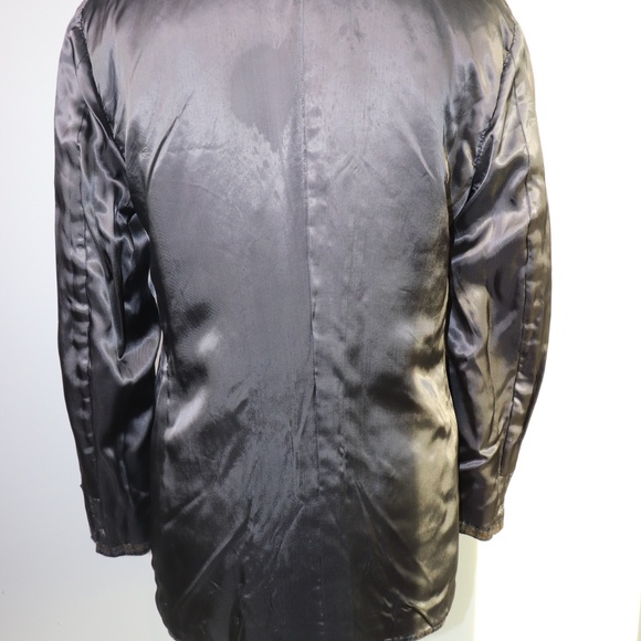 Vintage Mens Bespoke Checked Handwoven Donegal Tweed Wool Double Breasted Jacket - Picture 8 of 14